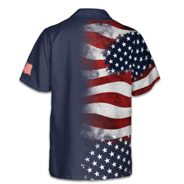 Men's Independence Day USA Flag Print Casual Shirt