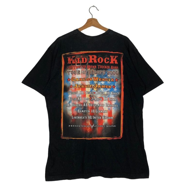 Morgan Wallen x Kidrock “2009 Tour For The Troops” T-shirt (Houston Night 2 on 6-21-2025)
