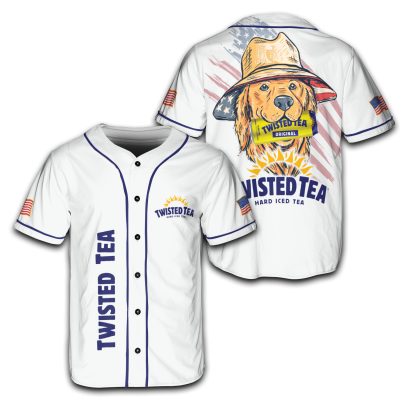 American Cool Dog with Twisted Tea Jersey, 4th of July Patriotic USA Shirt TID35-4