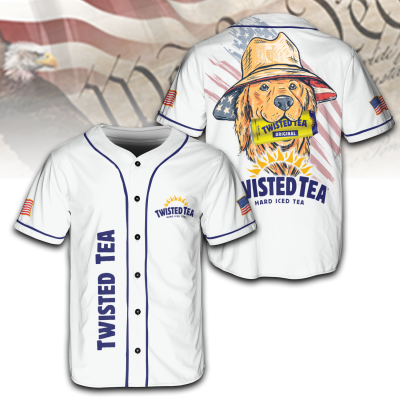 American Cool Dog with Twisted Tea Jersey, 4th of July Patriotic USA Shirt TID35-4
