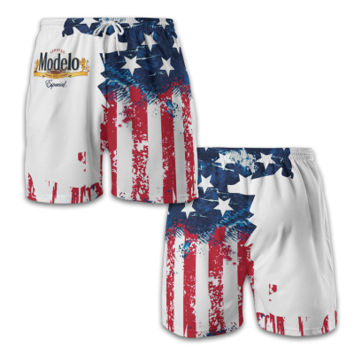 USA Flag Fourth Of July Modelo Swim Trunks TID31