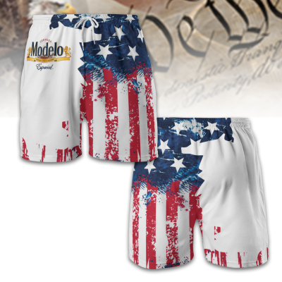 USA Flag Fourth Of July Modelo Swim Trunks TID31