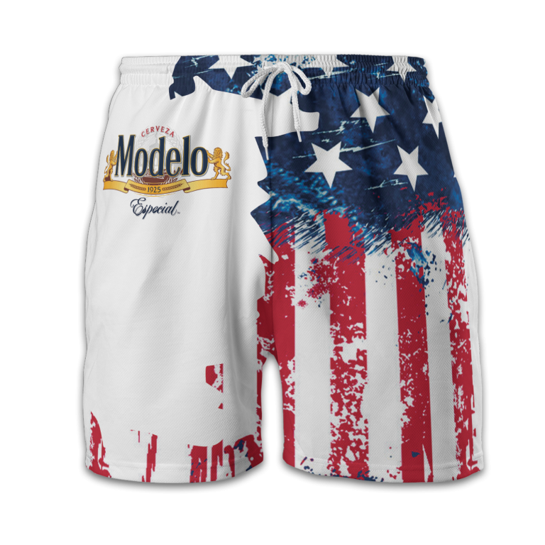 USA Flag Fourth Of July Modelo Swim Trunks TID31