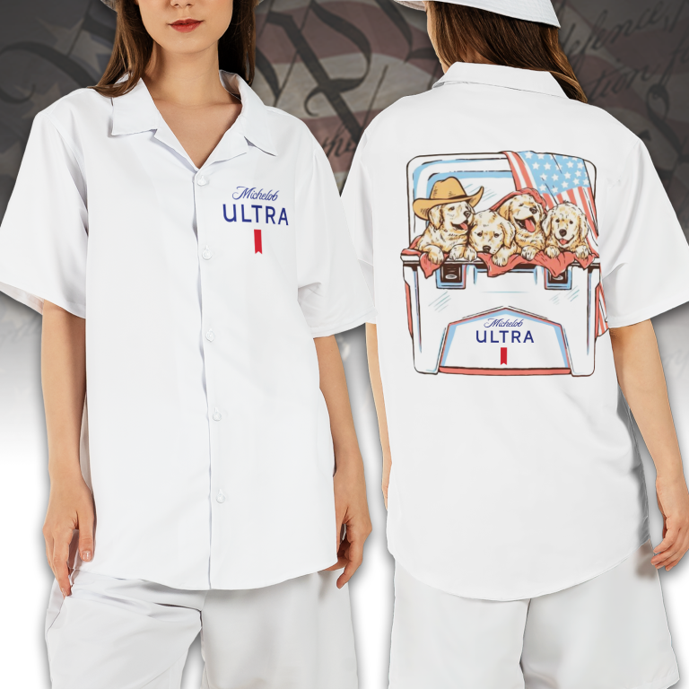 Dogs and Beer Michelob Ultra – 4th of July Patriotic Hawaiian Shirt for Men & Women AID04