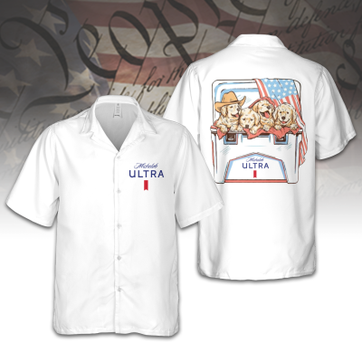 Dogs and Beer Michelob Ultra – 4th of July Patriotic Hawaiian Shirt for Men & Women AID04