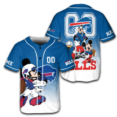 Personalized Limited Disney Buffalo Bills Baseball Jersey TBB01