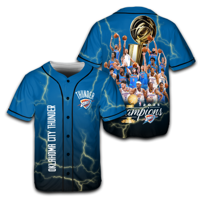 2025 NBA CHAMPIONS Oklahoma City Thunder Baseball Jersey Shirt