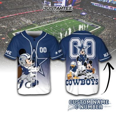 Personalized Limited Disney Dallas Cowboys Baseball Jersey TDC01