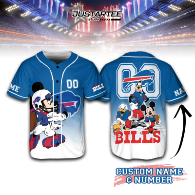 Personalized Limited Disney Buffalo Bills Baseball Jersey TBB01