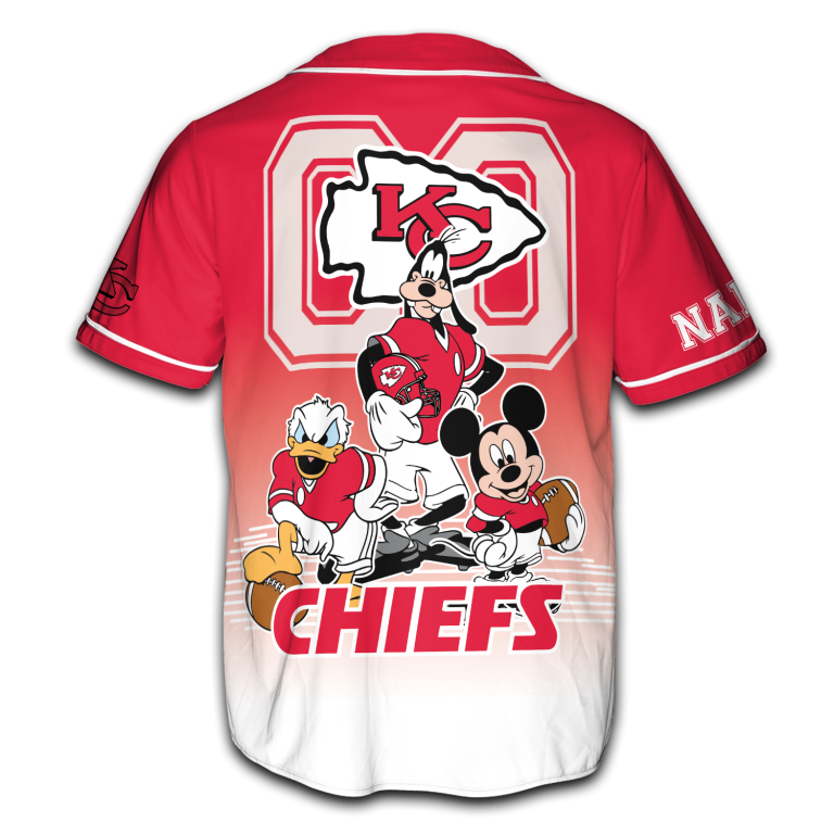 Personalized Limited Disney Kansas City Chiefs Baseball Jersey TKC05