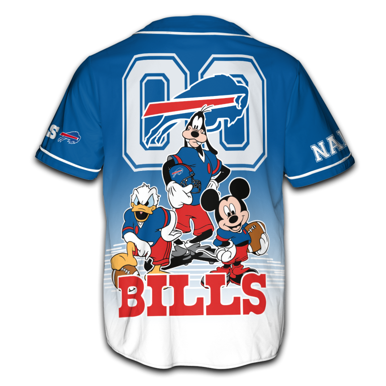 Personalized Limited Disney Buffalo Bills Baseball Jersey TBB01