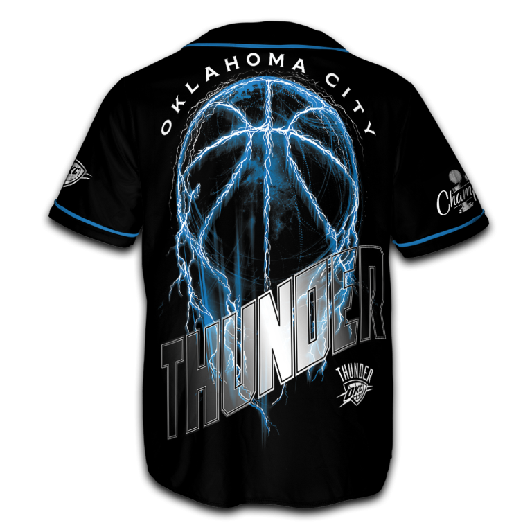 NBA 2025 Champion Oklahoma City Thunder Baseball Jersey Shirt
