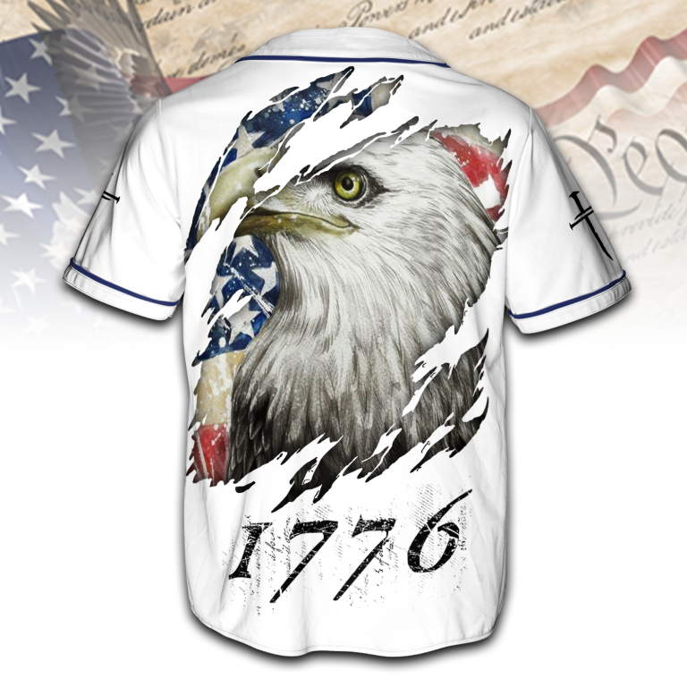 Independence Day Vintage Patriotic Print Casual Shirt Jersey Shirt TID02