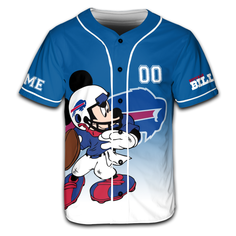 Personalized Limited Disney Buffalo Bills Baseball Jersey TBB01