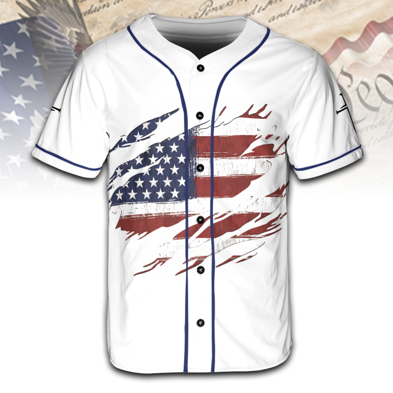 Independence Day Vintage Patriotic Print Casual Shirt Jersey Shirt TID02